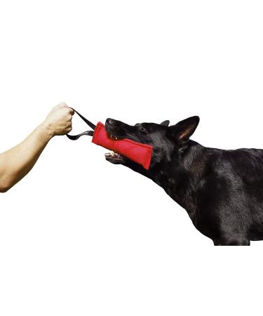 Dingo gear cotton nylon bite sausage for dog training igp ipo obiedence protection dog dog sport 20 x 7 cm 1 handle red S00070 20 x 7 cm red