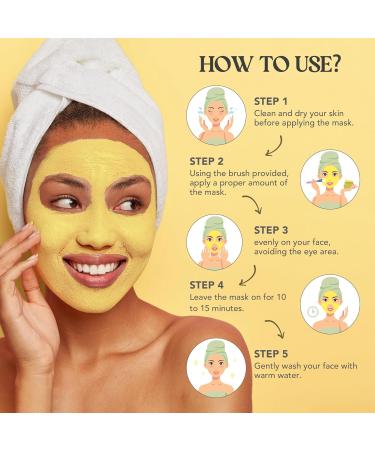 Neatique Vitamin C Clay Mask - Deep Cleansing Curcumin Facial Treatment for Balanced Skin Tone & Improved Complexion - 7.03 Oz - Buy Online on GoSupps.com