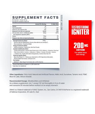 Betancourt Nutrition B-Nox Androrush Pre Workout Supplement - SNO-Cone Flavor | 3 Creatine Blend, BCAA's, Beta-Alanine, Energy | 35 Servings - Buy Online on GoSupps.com