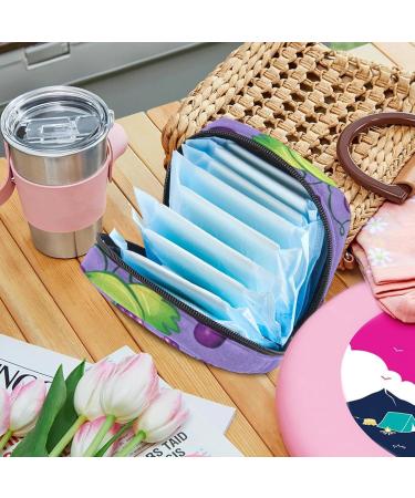 Buy Javenproeqt Women's Bandages Storage Bag - Large Reusable Organizer for First Period | Blue Butterfly & Pink Flower - 17x17x12 cm - Buy Online on GoSupps.com