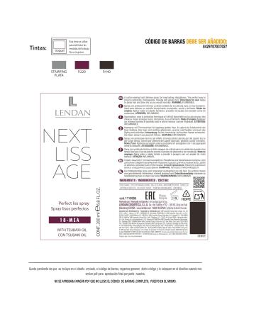 LENDAN - Perfect Straight Spray - Next Liss Age - 200 ml - Heat Protector for Hair - Keeps Hair Straight for Up to 10 Weeks - Seals Cuticles - Anti-Frizz - Paraben-Free - Buy Online on GoSupps.com