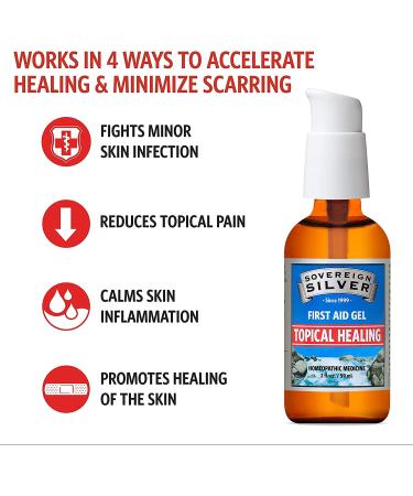 Sovereign Silver First Aid Gel 2 fl oz - Natural Healing with Colloidal Silver - Buy Online on GoSupps.com