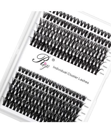 Riya Lash Clusters DIY 40D-50D Eyelash Extensions 240pcs Clusters Lashes D Curl LASH Volume Individual Lashes Eyelash Clusters Extensions Wispy Lashes Cluster DIY at Home (40D-50D 0.07D 9-15Mixed)