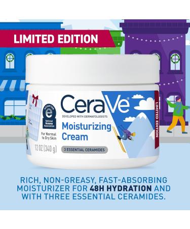 CeraVe Apr s Ski Moisturizing Cream Body and Face Moisturizer for Dry Skin Hyaluronic Acid and Ceramides Daily Moisturizer Oil-Free Fragrance Free Non-Comedogenic Limited Edition 12 Ounce - Buy Online on GoSupps.com