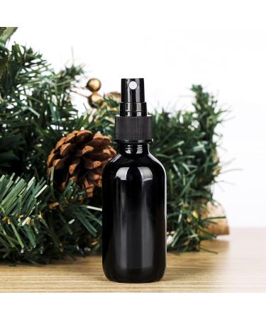 Yonkan 2oz Glass Spray Bottles with Black Fine Mist Sprayer - Pack of 12 | Small Clear Bottles for Essential Oils, Beauty, Hair & Cleaning - Buy Online on GoSupps.com