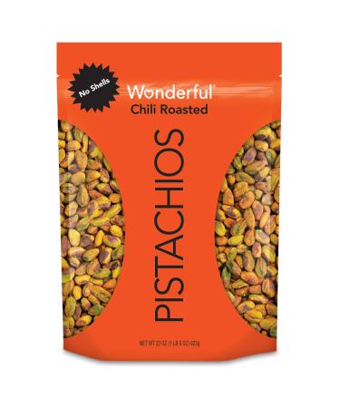 Wonderful Pistachios No Shells Chili Roasted Nuts 22 Ounce Resealable Pouch - Buy Online on GoSupps.com