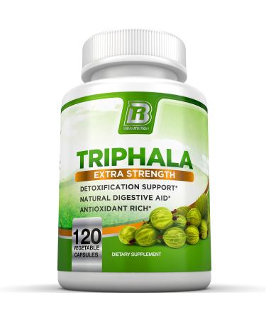 BRI Nutrition Triphala - 1000mg Veggie Himalaya Triphala Pure Extract Plus - 60 Day Supply - 120ct Vegetable Cellulose Capsules 120 Count (Pack of 1)