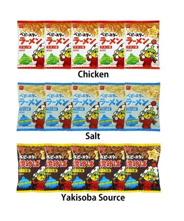 Baby Star Ramen mini Assorted B Various 15 Packs Japanese Popular Famous Snack Ninjapo Japan - Buy Online on GoSupps.com