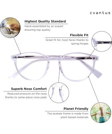Cantus Blue Light Glasses for Women & Men | Round Design Glare-Free Medium Blue Light Blocking Computer Glasses - Bue-Light Brille Soec 101 C3 - Buy Online on GoSupps.com