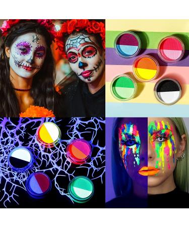 10 Color Water Activated UV Glow Neon Eyeliner Cake Paint for Costume Halloween Makeup - Buy Online on GoSupps.com