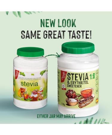 Castello since 1907 Stevia + Erythritol 1:8 Sweetener | 1g 8g of sugar | 100% Natural Sugar Substitute - 0 Calories - 0 Glycemic Index - Keto and Paleo - 0 Net Carbohydrates - Non-GMO - 1kg - Buy Online on GoSupps.com
