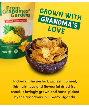 Dried Pineapple - From Grandmas Gardens | 3 x 100g | Healthy Vegan Snack | 100% Natural | No Added Sugar | Rich in Vitamins | No Preservatives | GMO free 3 pack - Buy Online on GoSupps.com