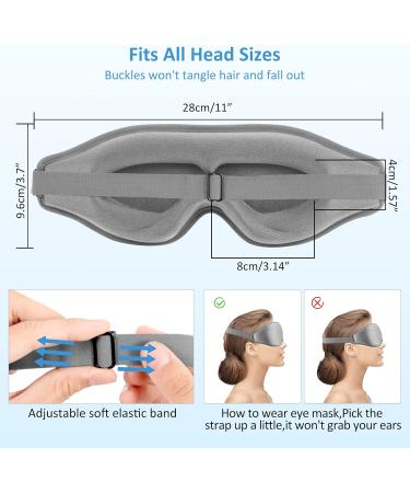 3D Sleeping Mask for Men & Women - Ultimate Comfort for Side Sleepers | Soft Thin 100% Darkness Eye Mask with Earplugs - Perfect for Travel & Shift Work - Buy Online on GoSupps.com
