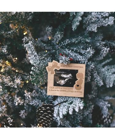 Heart's Sign Bump 1st Christmas Ornament 2022 | Ultrasound Frame for Mom To Be | New Mom Gifts - Buy Online on GoSupps.com