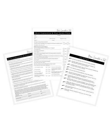 Eyebrow lamination approval form intake form reversing form 75 pieces |21.6 x 27.9 cm paper size 25 approval forms 25 customer income forms 25 reforms