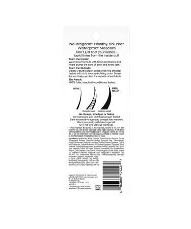 Neutrogena Healthy Volume Lash-Plumping Waterproof Mascara | Volumizing & Conditioning with Olive Oil | Clump, Smudge & Flake-Free | Black/Brown | 0.21 oz - Buy Online on GoSupps.com