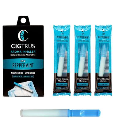Cigtrus Icy Peppermint Air Inhaler Stick - 3 Pack for Oral Fixation, Quit Smoking Aid, Craving Relief - Tobacco & Nicotine Free - Buy Online on GoSupps.com