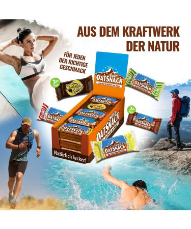 Energy OatSnack Bars MIX Box - Handmade Oatmeal Carbohydrate Bars (15 Bars | 980g) - International Shipping Available - Buy Online on GoSupps.com