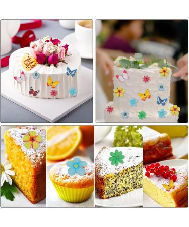 Caromoriber House 100 Pack Edible Butterfly Cupcake Toppers Wafer Paper Cake Dessert Toppers Edible Flowers and Butterflies for Cakes 3D Cake Butterfly Topper for for Birthday Party - Buy Online on GoSupps.com