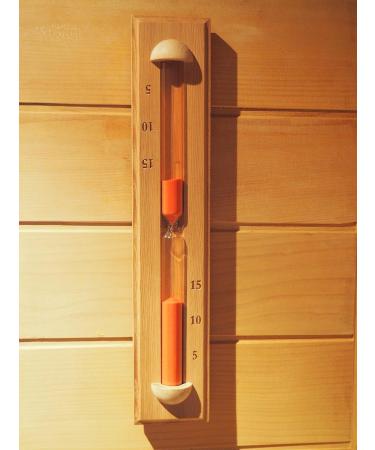 Home Sauna Experience: HSE Deluxe Cedar Wall Sauna Timer - 15 Minute Rust Red Sand Timer for Optimal Relaxation - Buy Online on GoSupps.com