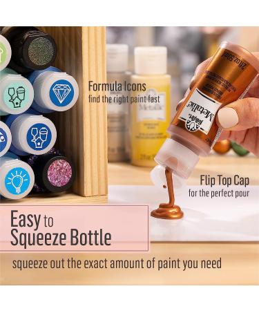 FolkArt K658 Acrylic Metallic Paint 2 Fl Oz - Antique Gold | Single Pack - Buy Online on GoSupps.com