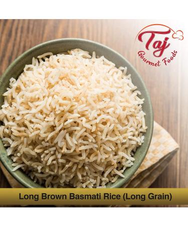 TAJ Gourmet Brown Basmati Rice 10lb - Naturally Aged Premium Quality - Buy Online on GoSupps.com