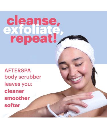 Afterspa Scrubber Body Brush - Exfoliating Vegan Shower Brush & Back Loofah for Radiant Skin | Cruelty-Free Bath Essential - Buy Online on GoSupps.com