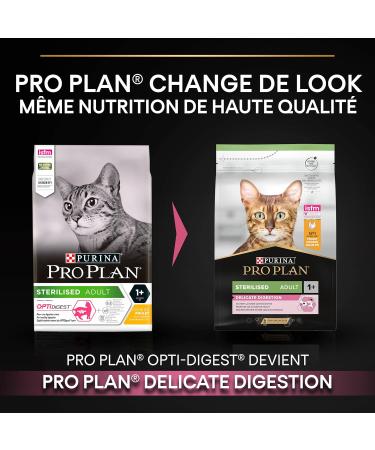 PURINA PRO PLAN | Sterilized Adult 1+ Delicate Digestion | Rich in Chicken | Dry Food | Cat | 10kg Bag - Buy Online on GoSupps.com