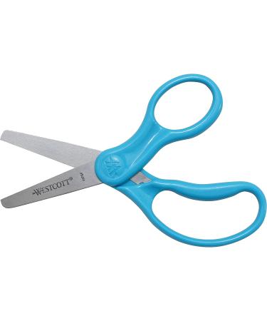 Westcott 15968 Kids' Scissors - Neon Blue 5-Inch Blunt Tip for Ages 4-8 - Buy Online on GoSupps.com