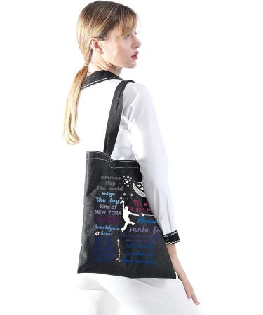 Buy Newsies Tote Bag | Musical Newsies Merchandise | Stylish Black Bag with Music Quote - Buy Online on GoSupps.com