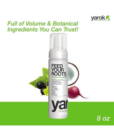 Yarok Feed Your Roots Organic Mousse 8oz - Vegan Hair Mousse with Black Currant, Coconut Oil, Beet Root & Blueberries - Gluten, Sulfate, Alcohol & Paraben Free - Cruelty-Free - 1 Pack, 8 Ounce - Buy Online on GoSupps.com