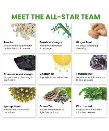 Sole Serenity Foot Pads - Natural Detox with Zeolite Ginger Wormwood & Bamboo Vinegar for Achy Feet Relief | International Shipping Available - Buy Online on GoSupps.com