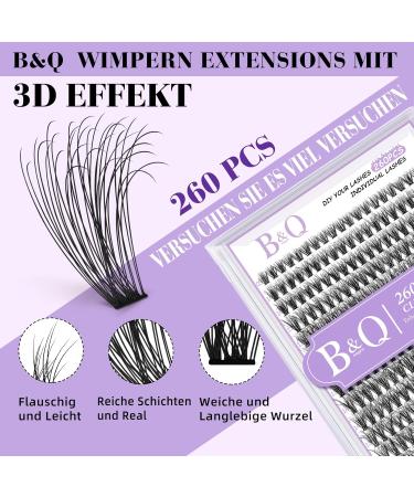 Lash Cluster Single Lashes - 280 PCs 3D Wispy Natural Extensions for DIY at Home - 30D & 40D Mix (Q30D-9-16Mix) - Buy Online on GoSupps.com