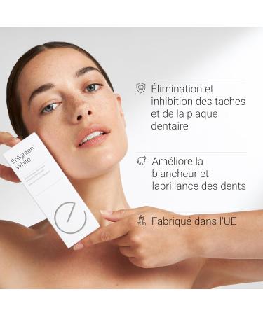 Enlighten White Whitening Toothpaste Advanced Enamel Protection & Clinical Stain Removal & Fluoride Repellent Toothpaste 75ml  - Buy Online on GoSupps.com