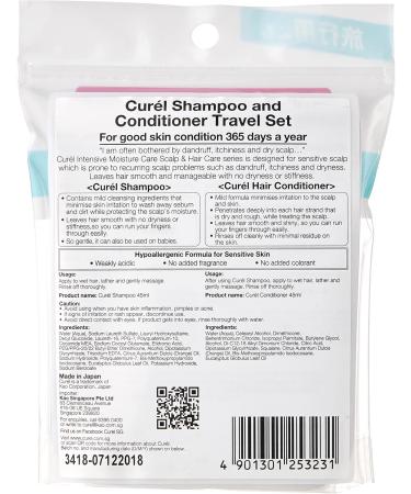 Curel JAPAN Kao Curel | Hair Care | Shampoo 45ml Conditioner 45ml - Buy Online on GoSupps.com