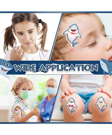 120 Pcs Kids Shark Bandages | Assorted Styles | Cute & Flexible Adhesive Bandages for Boys and Girls | Waterproof & Breathable | Protects Scrapes, Cuts, and Burns - Buy Online on GoSupps.com