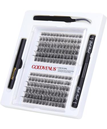 Godvenus DIY Wispy Lash Extension Kit | D Curl 8-16mm Mix | Natural Individual Lashes | Includes Bond, Seal, Remover & Applicator - Buy Online on GoSupps.com