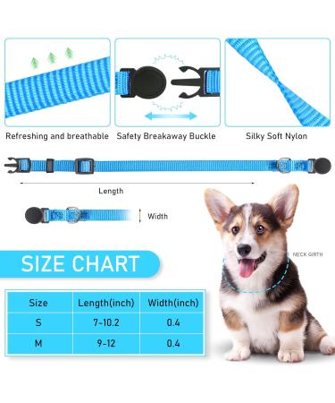 Gamuda Adjustable Soft Nylon Dog Collar for Puppies - Monochrome Gelpin Neck Strap with 2 Recording Tables - 12 Set (M) Medium | International Shipping - Buy Online on GoSupps.com