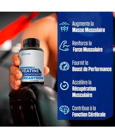 Creastrong 100% Pure Creatine Monohydrate Registered Trademark by Vitastrong Creatine Tablets Premium Quality High Dose Creatine Monohydrate - Buy Online on GoSupps.com