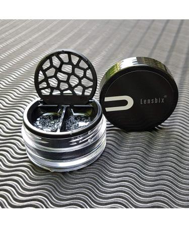 Buy Lensbix Purist Contact Lens Case - The Ideal Gift for Contact Lens Wearers | Innovative Black Design for Modern Lifestyles - Buy Online on GoSupps.com