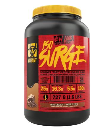 MUTANT ISO SURGE | Gourmet hardcore protein formula - whey protein Isolate powder low carb low fat digestive enzyme boosted - Triple Chocolate - 727 g Triple Chocolate 727.0 g (Pack of 1)
