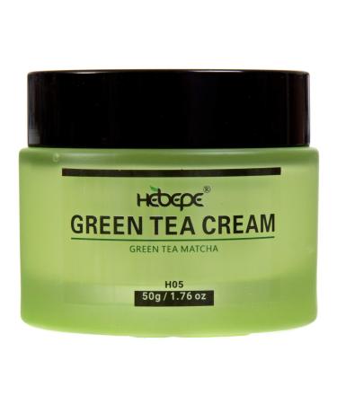 Hebepe Green Tea Matcha Face Moisturizer Cream with Collagen, Cocoa Butter, Grapefruit, Vitamin C&E, Tangerine Peel Extract, Anti-Aging Face Cream Help Reduce Wrinkles Fine Lines
