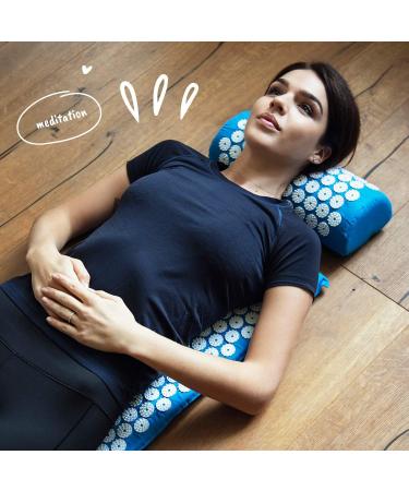 Acupressure Mat for Better Blood Circulation | Needle Mat YantraMatte Yoga & Massage Relaxation Mat - Blue - Buy Online on GoSupps.com