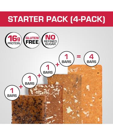 Buy Snack Bars Starter Pack (4-Count Variety Pack) - International Shipping Available - Buy Online on GoSupps.com