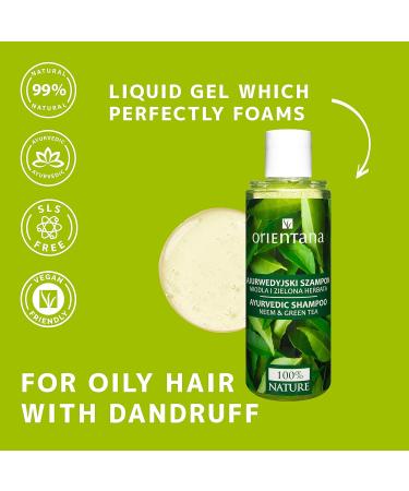 Orientana Neem & Green Tea Hair Shampoo | Natural Vegan Silicone & Sulfate-Free | 210ml | Hair Care for Loss Itching & Scales | Natural Cosmetics - Buy Online on GoSupps.com