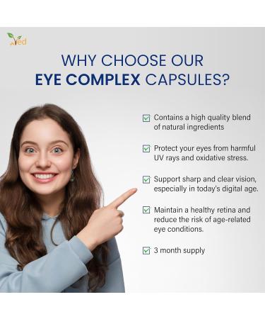 Ved Eye Complex Lutein Meso-Zeaxanthin Zeaxanthin NZ Blackcurrant Bilberry Goji Berry 90 Vegan Capsule (3 Months Supply) - Buy Online on GoSupps.com