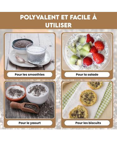 Graines de chia (900 g) | Graines de chia crues | Pures et naturelles | V g talien | Sans gluten | Sans OGM | Qualit sup rieure | Source de fibres | Sans additifs | Authentiques - Buy Online on GoSupps.com