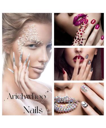 Smiling Face Pink Coffin Press-On Nails with Rhinestones - Long Square Fake Nails for Women & Girls - Buy Online on GoSupps.com