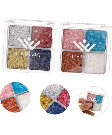 Mikinona 2pcs Glitter Eye Makeup Eye Glitter Eyeshadow Eye Shadow Makeup Glitter for Eyes Face Glitter - Buy Online on GoSupps.com