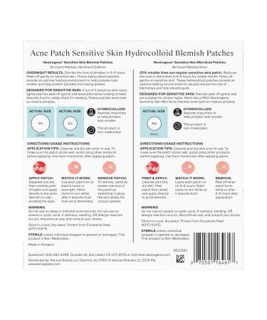 Neutrogena Flawless Fix Sensitive Skin Acne Patch Duo Set Hydrocolloid Pimple Patches to Protect and Shrink Pimples Overnight Includes 30 Count Variety Pack & 36 Mini Patches 66 Count - Buy Online on GoSupps.com